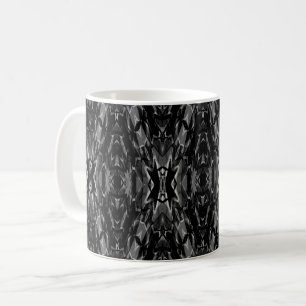 Schwarz-Grau-abstrakte Geometrie Kaffeetasse