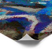 Schwarz-Grau-abstrakte Kunst Moderne Malerei Poster (Ecke)