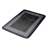 Schwarz-Grau Art Deco Bath Mat Badematte (Schrägansicht)