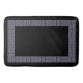 Schwarz-Grau Art Deco Bath Mat Badematte (Vorderseite)