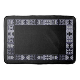 Schwarz-Grau Art Deco Bath Mat Badematte