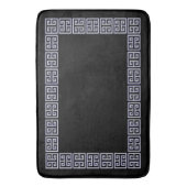 Schwarz-Grau Art Deco Bath Mat Badematte (Vorderseite Vertikal)