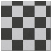 Schwarz-Grau-Ash-Schachbrett-Muster Kariert Stoff (Nahaufnahme)