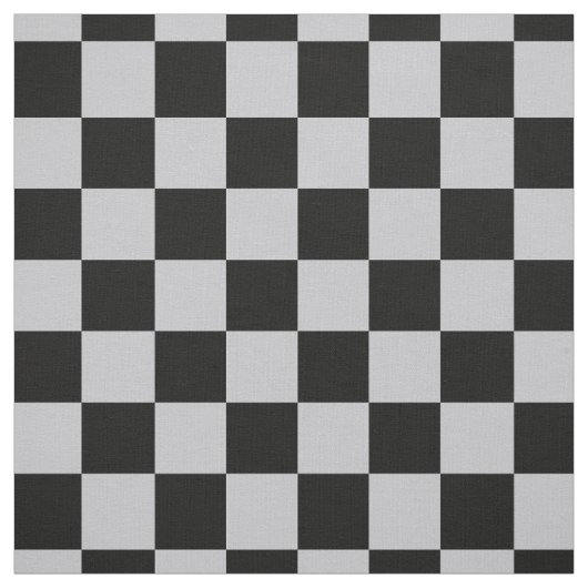 Schwarz-Grau-Ash-Schachbrett-Muster Kariert Stoff (Muster)