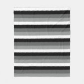 Schwarz-Grau-Ash-Streifen Fleecedecke (Vorderseite)