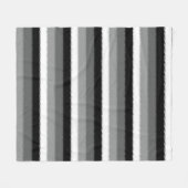 Schwarz-Grau-Ash-Streifen Fleecedecke (Vorderseite (Horizontal))
