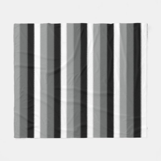 Schwarz-Grau-Ash-Streifen Fleecedecke (Vorderseite (Horizontal))