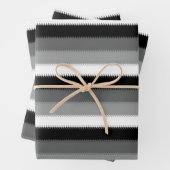 Schwarz-Grau-Ash-Streifen Geschenkpapier Set (Beispiel)