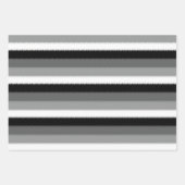 Schwarz-Grau-Ash-Streifen Geschenkpapier Set (Vorderseite)