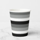 Schwarz-Grau-Ash-Streifen Pappbecher (Links)