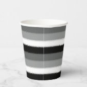 Schwarz-Grau-Ash-Streifen Pappbecher (Rechts)