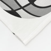 Schwarz-Grau-Basketball-Mädchen mein glücklicher P Fleecedecke (Ecke)
