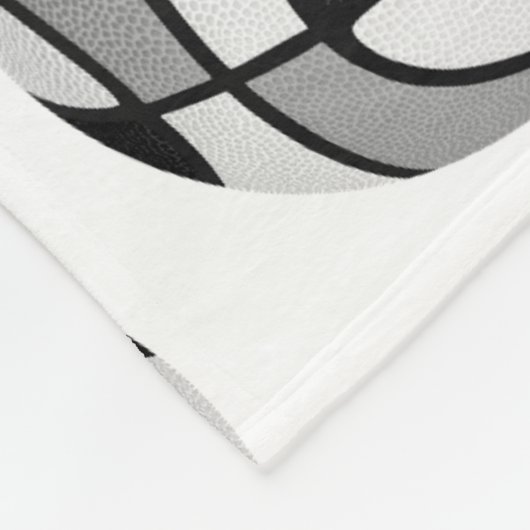 Schwarz-Grau-Basketball-Mädchen mein glücklicher P Fleecedecke (Ecke)