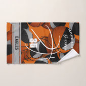 Schwarz-Grau-Basketball-Team Farben Athleten Namen Handtuch (Handtuch)