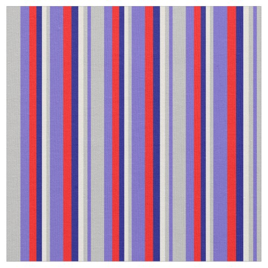 Schwarz, Grau, Beige, Blau und Rotes Muster Stoff (Nahaufnahme)