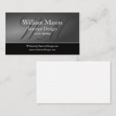 Schwarz/Grau Berufliche Visitenkarte (Vorne/Hinten)