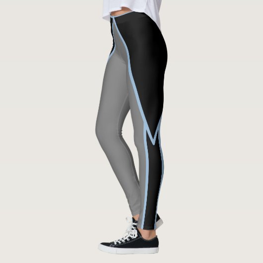 Schwarz-Grau-Blau-Leggings Leggings (Links)