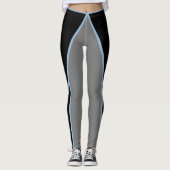 Schwarz-Grau-Blau-Leggings Leggings (Vorderseite)