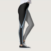Schwarz-Grau-Blau-Leggings Leggings (Rechts)