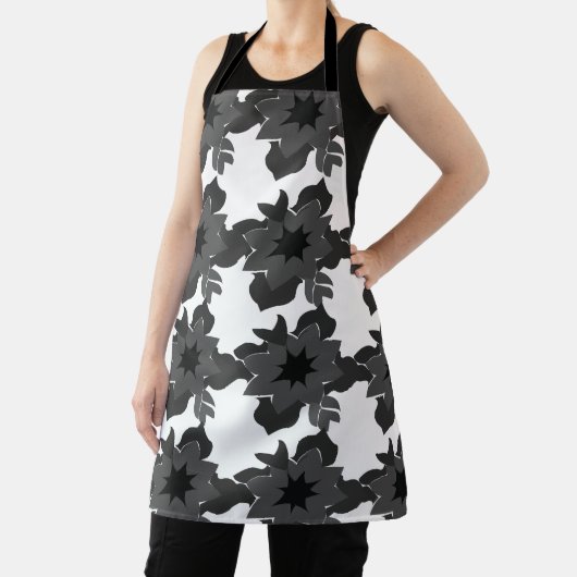 Schwarz-Grau-Blume Schürze (InSitu)