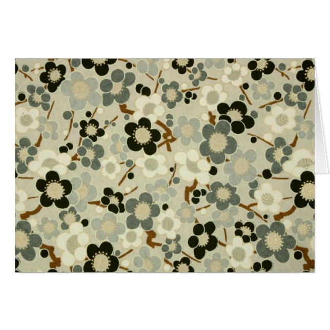 Schwarz, grau, Brown u. weiße Blumen (Vorderseite (Horizontal))