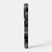 Schwarz Grau Camo iPhone Hülle (Linke Seite)