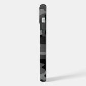 Schwarz Grau Camo iPhone Hülle (Linke Seite)