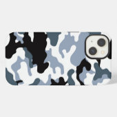 Schwarz & Grau Camo iPhone Hülle (Rückseite (Horizontal))
