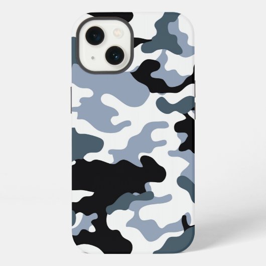 Schwarz & Grau Camo iPhone Hülle (Rückseite)