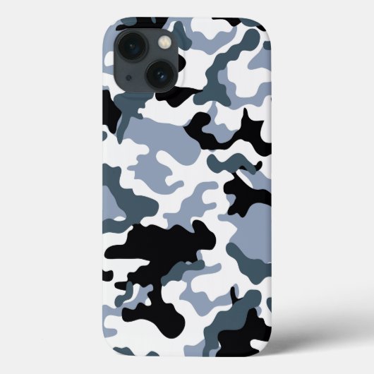 Schwarz-Grau-Camouflage Case-Mate iPhone Hülle (Rückseite)