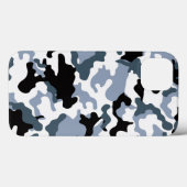 Schwarz-Grau-Camouflage Case-Mate iPhone Hülle (Rückseite (Horizontal))