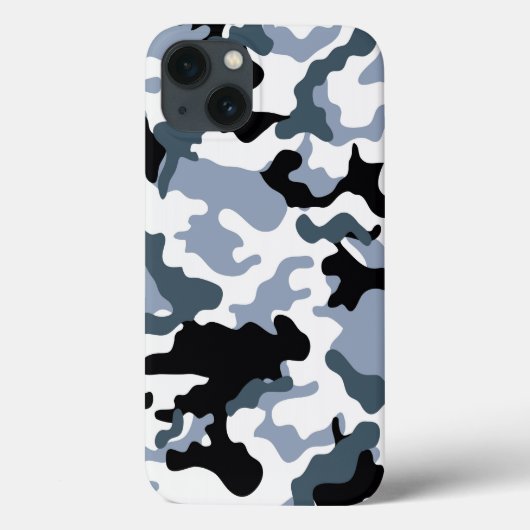 Schwarz-Grau-Camouflage Case-Mate iPhone Hülle (Rückseite)