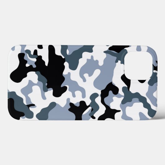Schwarz-Grau-Camouflage Case-Mate iPhone Hülle (Rückseite (Horizontal))