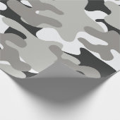 Schwarz-Grau-Camouflage-Design Geschenkpapier (Ecke)