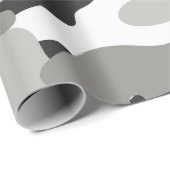 Schwarz-Grau-Camouflage-Design Geschenkpapier (Rolleneckpunkt)