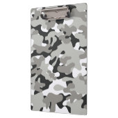 Schwarz-Grau-Camouflage-Design Klemmbrett (Links)