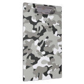 Schwarz-Grau-Camouflage-Design Klemmbrett (Rechts)