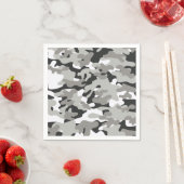 Schwarz-Grau-Camouflage-Design Serviette (Beispiel)