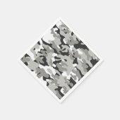 Schwarz-Grau-Camouflage-Design Serviette (Ecke)