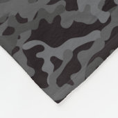 Schwarz-Grau-CAMOUFLAGE  Fleecedecke (Ecke)