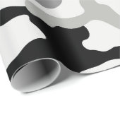 Schwarz-Grau-Camouflage Geschenkpapier (Rolleneckpunkt)