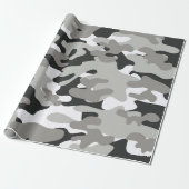 Schwarz-Grau-Camouflage Geschenkpapier (Ungerollt)