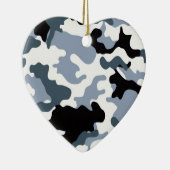 Schwarz-Grau-Camouflage Keramik Ornament (Rechts)
