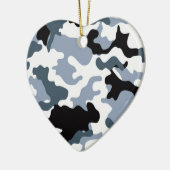 Schwarz-Grau-Camouflage Keramik Ornament (Links)