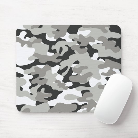 Schwarz-Grau-Camouflage Mousepad (Mit Mouse)