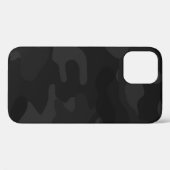 Schwarz-Grau-Camouflage-Muster Case-Mate iPhone Hülle (Rückseite (Horizontal))