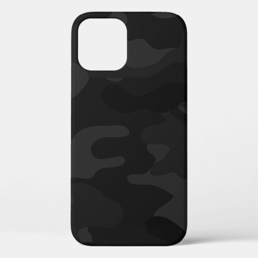 Schwarz-Grau-Camouflage-Muster Case-Mate iPhone Hülle (Rückseite)