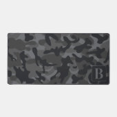 Schwarz-Grau-Camouflage Personalisiert Monogram Ca Schreibtischunterlage (Vorderseite)