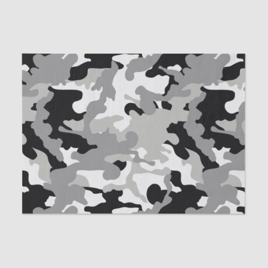 Schwarz-Grau-Camouflage Seidenpapier (Vorderseite)