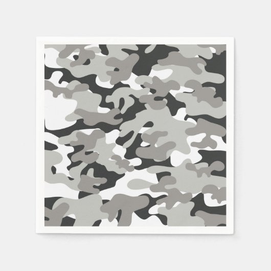 Schwarz-Grau-Camouflage Serviette (Vorderseite)